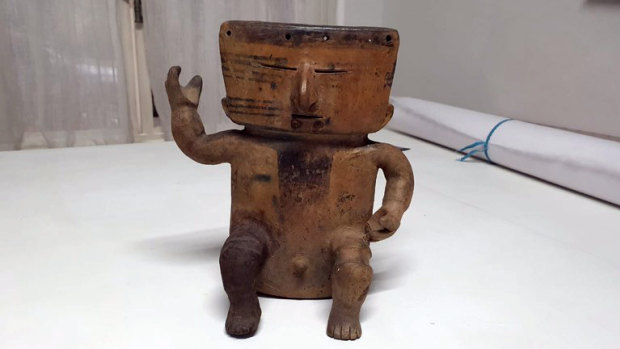 Police in Rio de Janeiro, Brazil, seized a number of pre-Columbian items, some from the Jama Coaque culture known for its elaborate ceramic figurines and vessels depicting human beings and animals.