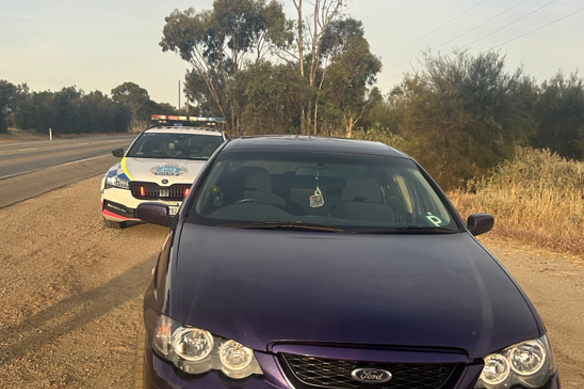 Police impounded this Ford Falcon after its 19-year-old driver was allegedly clocked speeding in the regional town of Meckering.