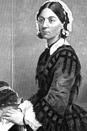 Wartime nurse Florence Nightingale.