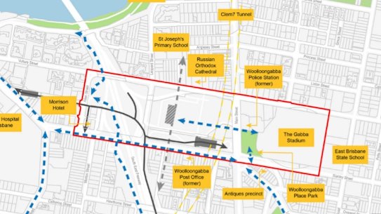 Brisbane City Council is calling for a doubling of affordable housing around the new Gabba Cross River rail station and details over green space and bikeways.