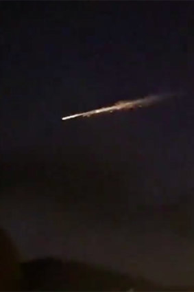 Burning object spotted over Creswick on Friday night.