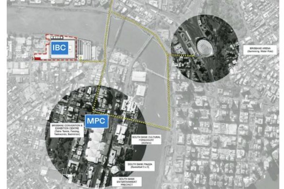 The IOC’s International Host Commission’s report shows the 2032 International Broadcasting Centre on Montague Road at South Brisbane.