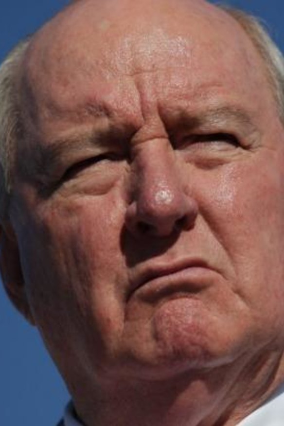 Missing the action: radio host Alan Jones.
 