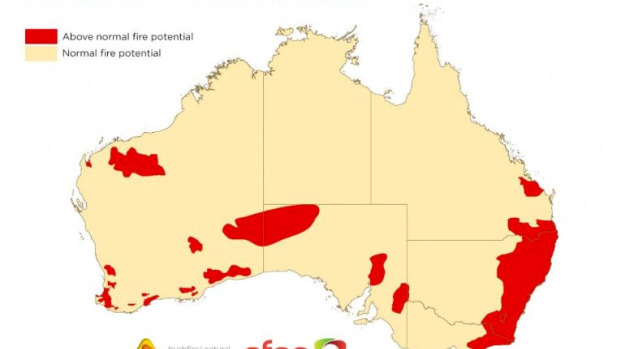 The Southern Australia Seasonal Bushfire Outlook is predicting heightened bushfire risks in the Pilbara and southern parts of WA.