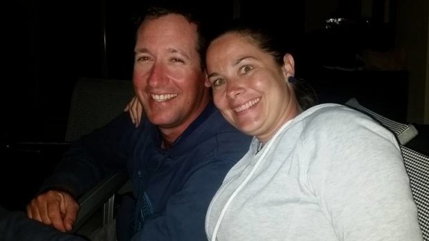 Alva Beach victim Corey Christensen 
with his wife Jaye.