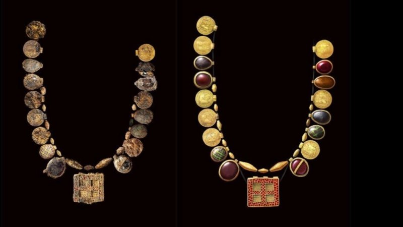 İngiltere'de ortaya çıkarılan 1300 yıllık 'çarpıcı' altın kolye