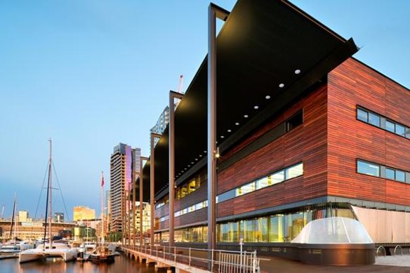 Melbourne’s Library at the Dock overlooks Victoria Harbour.