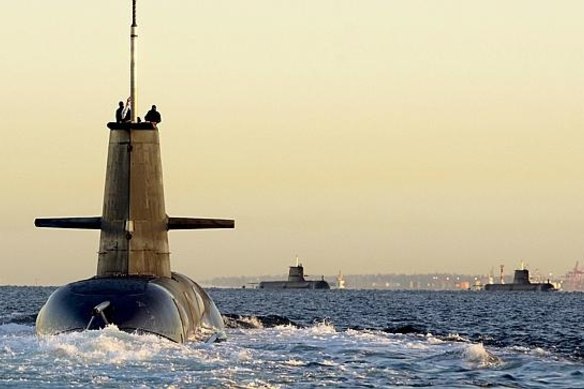 Ageing fleet: A Collins Class submarine at sea.