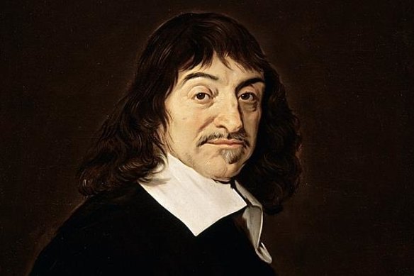 A portrait of French philosopher  Rene Descartes, after the Dutch painter Frans Hals (c. 1649).
