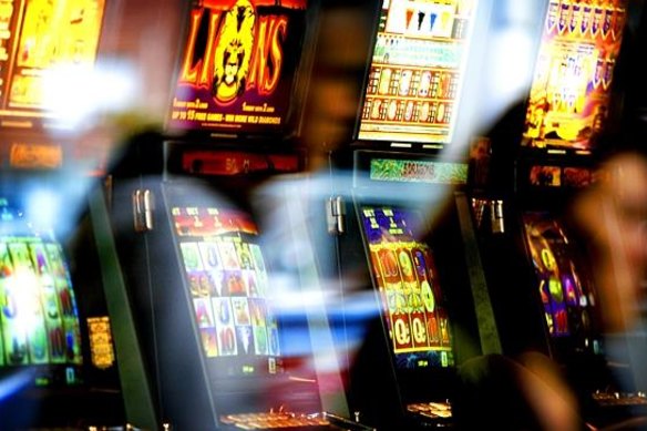 About 60 per cent of Tabcorp’s gaming machines in venues are outside the required five-metre rule.