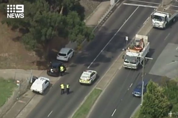 The site of the incident at Police Road, Mulgrave.