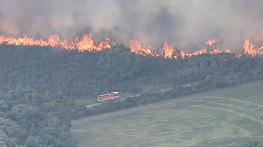 The fire started at about 2pm