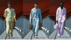 Ermenegildo Zegna 2022 collection featured soft pastel tones.