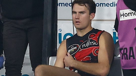 Important Essendon key defender Zach Reid.