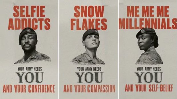 British Army recruitment posters.
