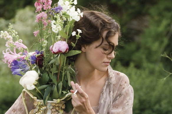 Keira Knightley makes the most of the garden in 'Atonement'.