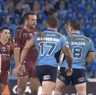 Paul Gallen punches Nate Myles in a State of Orign match.