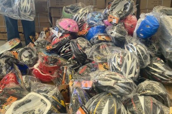 Bike helmets were among the thousands of goods removed by the regulator.