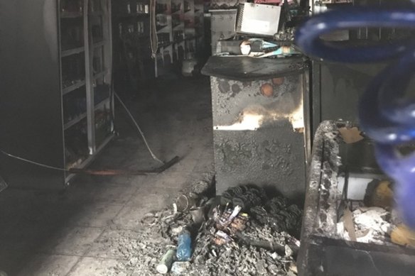 Inside the firebombed Fortitude Valley business.