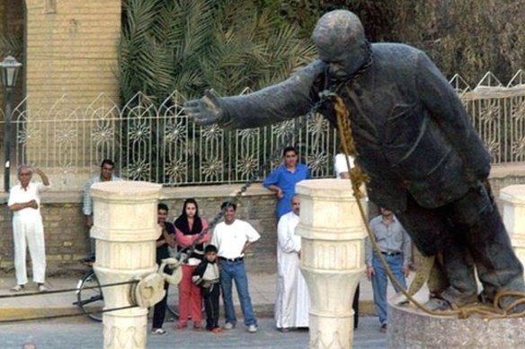 Andrew “Killa” Kilrain recorded Saddam Hussein’s statue being toppled in Baghdad in 2003.