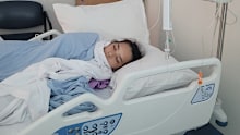 Jasmine was in hospital for weeks after the crash.