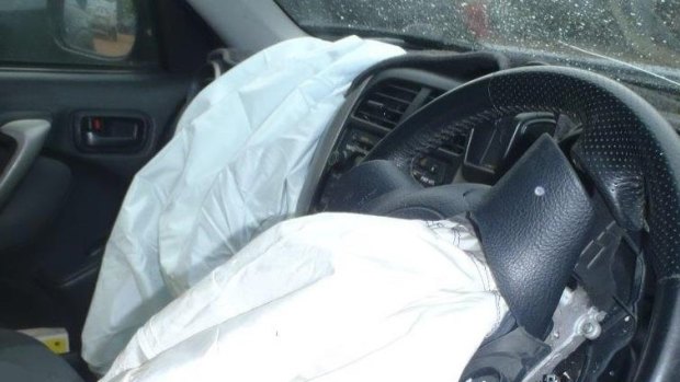 A Takata airbag in a SUV.