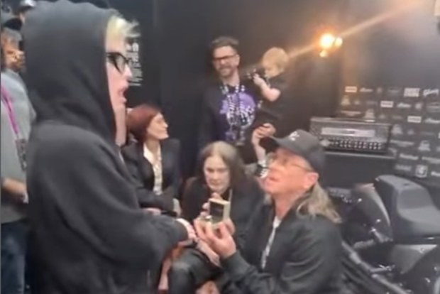 kelly osbourne gets engaged to sid wilson at father ozzy osbourne gig