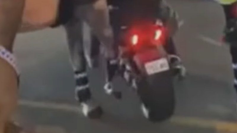 Police horses allegedly injured by motorcycle on Gold Coast