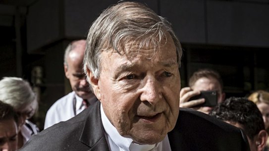 Cardinal George Pell leaves the County Court on December 11, 2018, after being found guilty of sexually assaulting two choirboys in 1996 in Melbourne. 