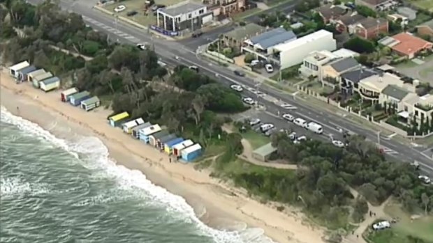 A large area of the beach was evacuated while police investigated the discovery.