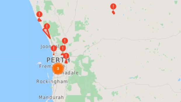 The outage is believed to have been caused by Perth's stormy weather. 