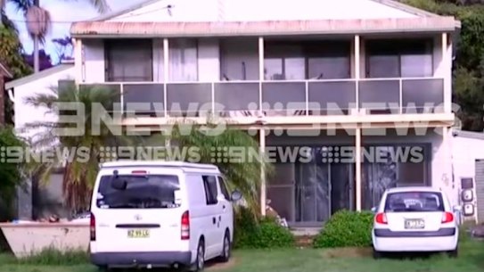 Brenton Tarrant's sister's home at Sandy Beach, which police raided on Monday morning