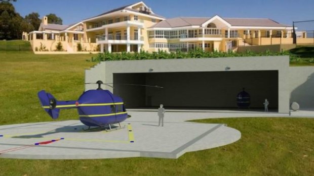 The original proposal for the helipad and hangar at the Rochedale mansion was approved in 2018.