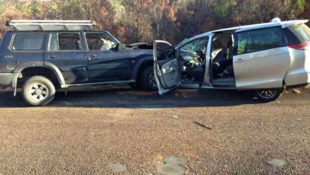 The scene of the crash on North Stradbroke Island on September 25, 2013. 