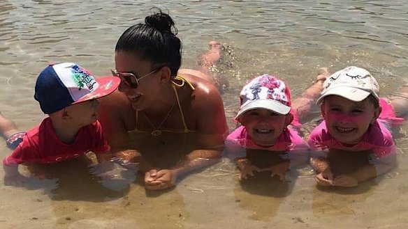 Slain mother Hannah Clarke with her three children.