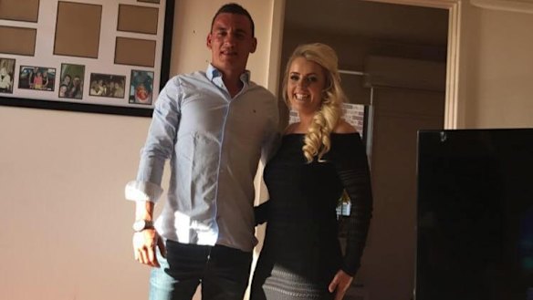 David Walsh and fiancee Cathrina Cahill. 