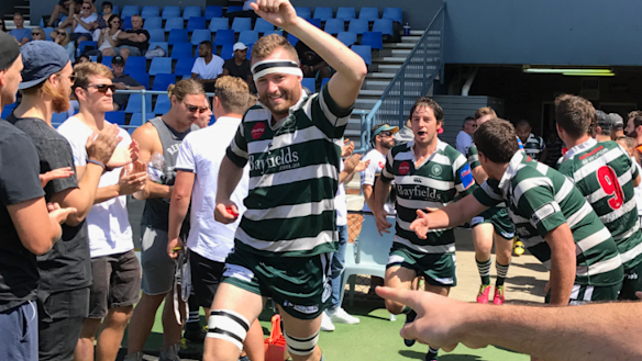 Memories: This photo of Lachlan Ward sits in a frame on a box inside the Warringah home change room. 