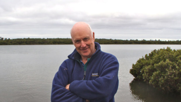 John Clarke - pictured a few hundred metres from the donated property in an adjacent parkland on Rhyll Inlet.