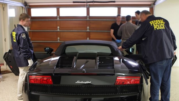 Federal police seized a Lamborghini and other luxury cars after Michael Issakidis was charged.
