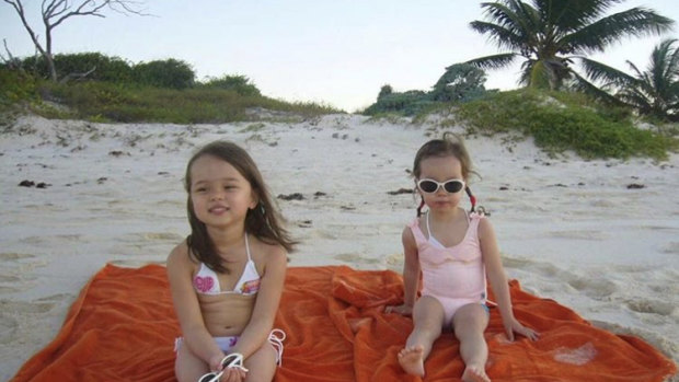 As young girls, Grace and Chloe Murdoch.