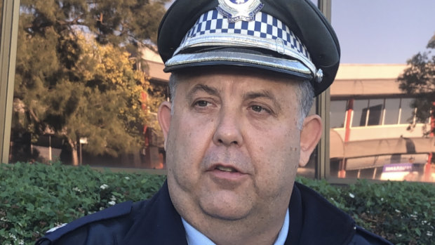 Detective Chief Inspector Michael Moroney speaks to media about the death of an 18-year-old man following a brawl at an Ingleburn house party.