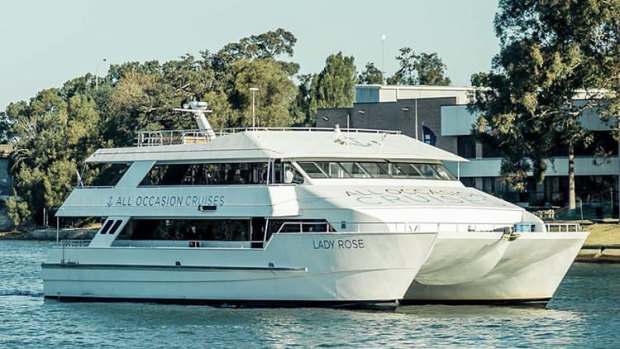 The Lady Rose cruise boat, on which a 39-year-old woman was found dead.