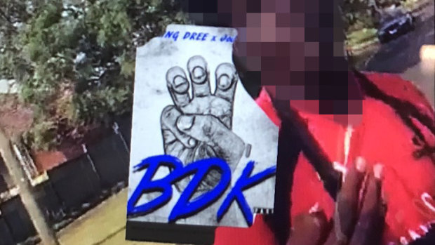 A social media post referencing a gang named BDK, which stands for 'Blood Drill Killers', made up of teenagers of African background, some as young as 14 years old.