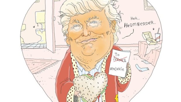 One of Jason Chatfield's cartoons in MAD, a depiction of US President Donald Trump. 