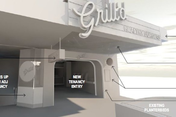 Plans for a new Grill’d submitted to Brisbane City Council last week.