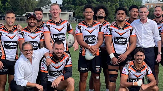 Look who turned up to Tigers training? Dominic Perrottet made an impromptu stop at his favourite NRL club on Thursday.