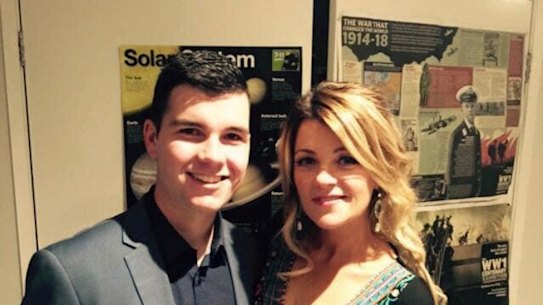 Jacob Marchett, pictured with his mother Vanessa, is stranded in London after Singapore closed to transit passengers from the UK. 