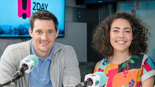 2Day FM breakfast's Ed Kavalee, Ash London and Grant Denyer.