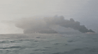 The scene after the North Sea shipping collision.