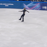 The ‘quad god’ falls in his final routine.